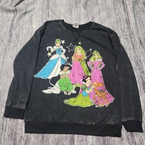 Disney Princess Girl Squad Sweatshirt Black XL(14/16)‎ Aurora Cinderella